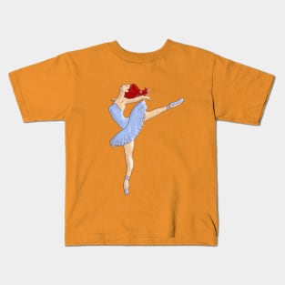 Ballerina girl dancing Kids T-Shirt